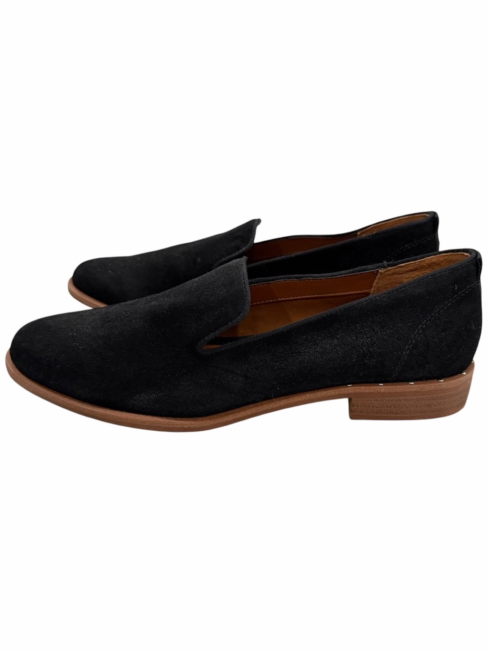 Franco Sarto Women’s 8.5 Black Suede Leather Loafer Slip On Shoes S5